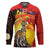 Australia and Papua New Guinea Together Hockey Jersey Bird-of-paradise and Kangaroo with Oro Tapa and Aboriginal Art Motifs - Polynesian Pride