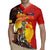 Australia and Papua New Guinea Together Rugby Jersey Bird-of-paradise and Kangaroo with Oro Tapa and Aboriginal Art Motifs - Polynesian Pride