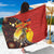 Australia and Papua New Guinea Together Sarong Bird-of-paradise and Kangaroo with Oro Tapa and Aboriginal Art Motifs - Polynesian Pride