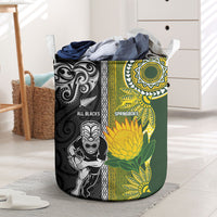 Rugby New Zealand and South Africa Laundry Basket Greatest Rivalry Silver Fern and Antelope