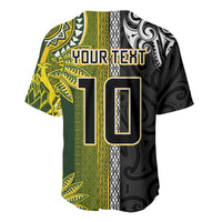 Custom Rugby New Zealand and South Africa Baseball Jersey Greatest Rivalry Silver Fern and Antelope