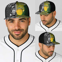 New Zealand and South Africa Rugby Baseball Net Cap Greatest Rivalry-Silver Fern and Antelope