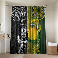 Rugby New Zealand and South Africa Bathroom Set Greatest Rivalry Silver Fern and Antelope