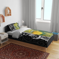 Rugby New Zealand and South Africa Bedding Set Greatest Rivalry Silver Fern and Antelope