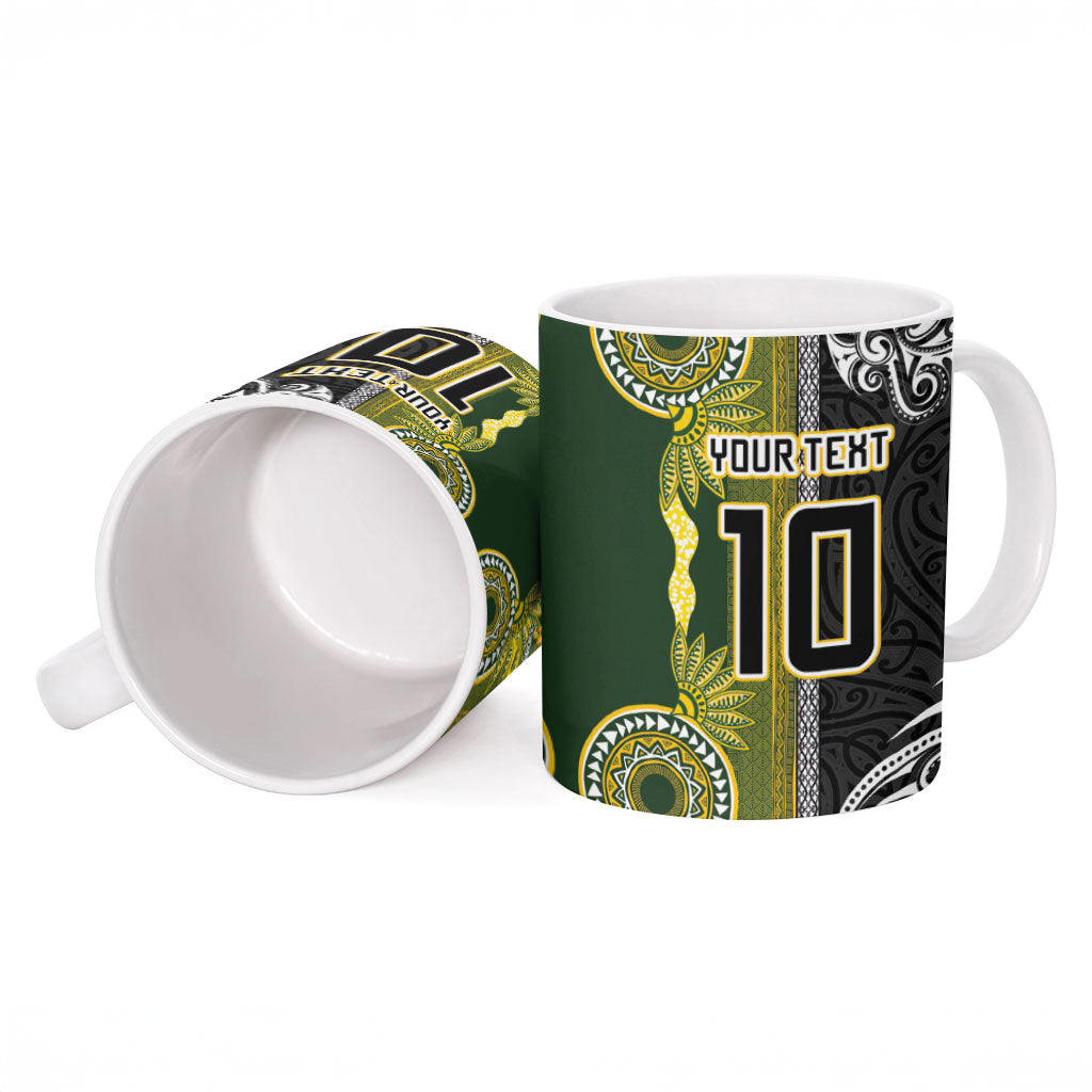 Custom Rugby New Zealand and South Africa Ceramic Mug Greatest Rivalry Silver Fern and Antelope