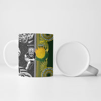 Custom Rugby New Zealand and South Africa Ceramic Mug Greatest Rivalry Silver Fern and Antelope