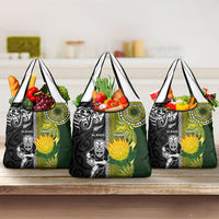 Rugby New Zealand and South Africa Grocery Bag Greatest Rivalry Silver Fern and Antelope