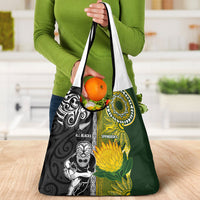 Rugby New Zealand and South Africa Grocery Bag Greatest Rivalry Silver Fern and Antelope