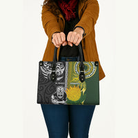 Rugby New Zealand and South Africa Leather Bag Greatest Rivalry Silver Fern and Antelope