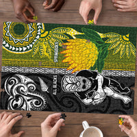 Rugby New Zealand and South Africa Puzzle Greatest Rivalry Silver Fern and Antelope