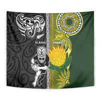 Rugby New Zealand and South Africa Tapestry Greatest Rivalry Silver Fern and Antelope