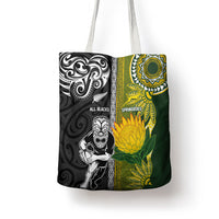 Rugby New Zealand and South Africa Tote Bag Greatest Rivalry Silver Fern and Antelope