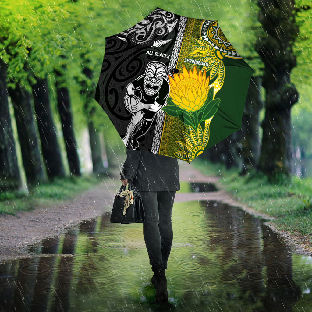 Rugby New Zealand and South Africa Umbrella Greatest Rivalry Silver Fern and Antelope
