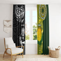Rugby New Zealand and South Africa Window Curtain Greatest Rivalry Silver Fern and Antelope