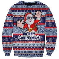 fiji-christmas-sweatshirt-fijian-santa-and-coat-of-arms-mix-tapa-pattern-striped-style