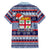 Custom Fiji Christmas Family Matching Puletasi Dress and Hawaiian Shirt Fijian Santa and Coat of Arms Mix Tapa Pattern Striped Style LT03 - Polynesian Pride