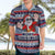 Custom Fiji Christmas Hawaiian Shirt Fijian Santa and Coat of Arms Mix Tapa Pattern Striped Style LT03 - Polynesian Pride