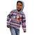 Custom Fiji Christmas Kid Hoodie Fijian Santa and Coat of Arms Mix Tapa Pattern Striped Style LT03 - Polynesian Pride