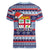 custom-fiji-christmas-women-v-neck-t-shirt-fijian-santa-and-coat-of-arms-mix-tapa-pattern-striped-style