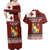 Tongan Culture Couples Matching Off Shoulder Maxi Dress and Hawaiian Shirt Ngatu Art Tattoo and Emblem of Tonga