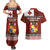 Tongan Culture Couples Matching Summer Maxi Dress and Hawaiian Shirt Ngatu Art Tattoo and Emblem of Tonga