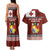 Tongan Culture Couples Matching Tank Maxi Dress and Hawaiian Shirt Ngatu Art Tattoo and Emblem of Tonga