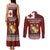 Tongan Culture Couples Matching Tank Maxi Dress and Long Sleeve Button Shirt Ngatu Art Tattoo and Emblem of Tonga