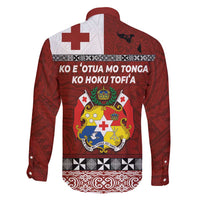 Tongan Culture Family Matching Long Sleeve Bodycon Dress and Hawaiian Shirt Ngatu Art Tattoo and Emblem of Tonga LT03 - Polynesian Pride