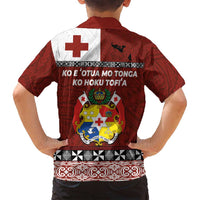 Tongan Culture Family Matching Puletasi and Hawaiian Shirt Ngatu Art Tattoo and Emblem of Tonga LT03 - Polynesian Pride