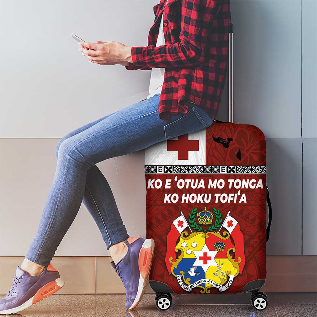Tongan Culture Luggage Cover Ngatu Art Tattoo and Emblem of Tonga LT03 - Polynesian Pride