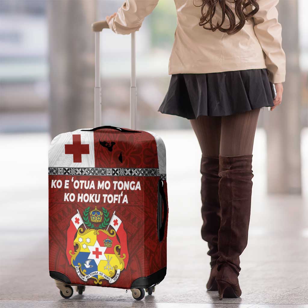 Tongan Culture Luggage Cover Ngatu Art Tattoo and Emblem of Tonga LT03 - Polynesian Pride