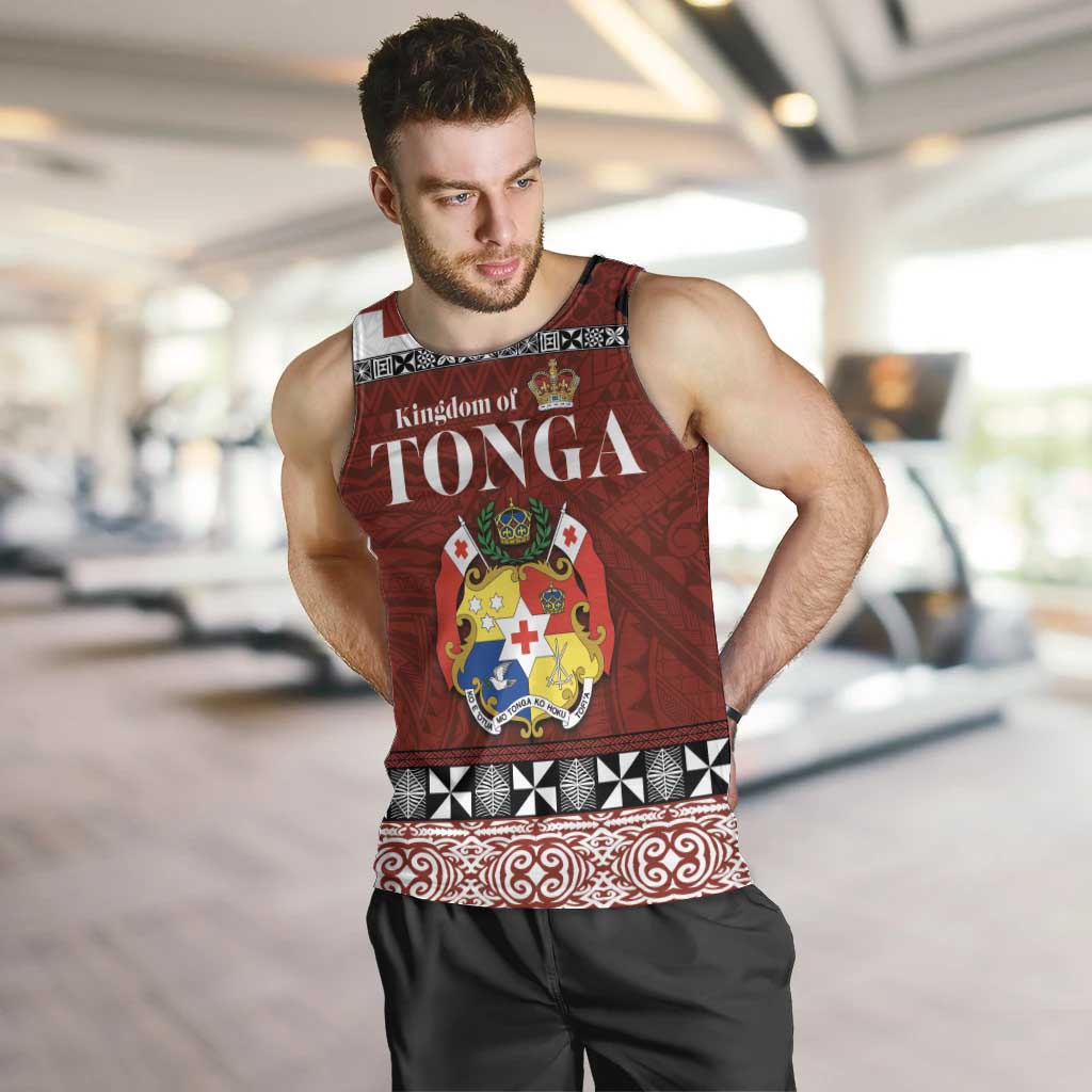 Tongan Culture Men Tank Top Ngatu Art Tattoo and Emblem of Tonga