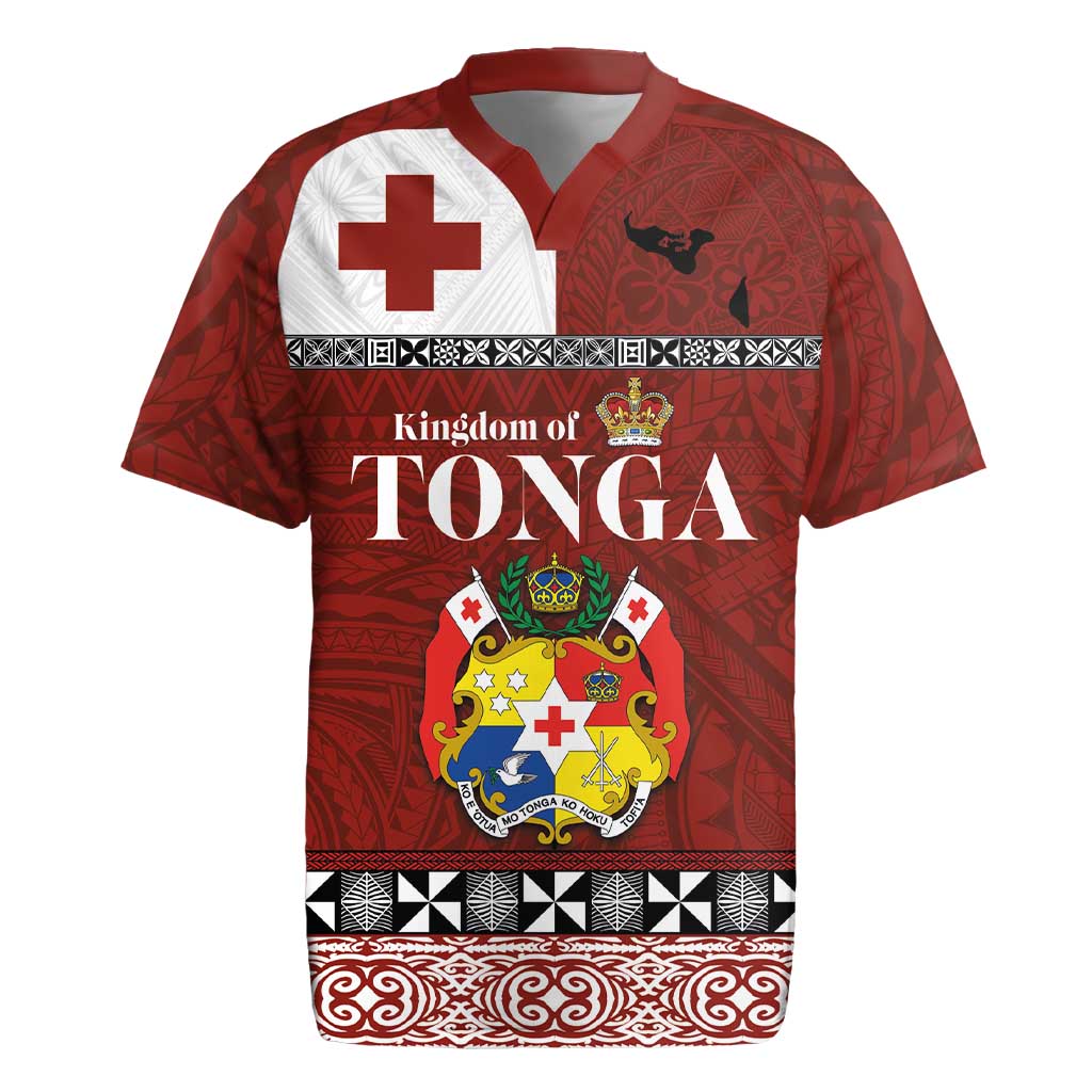 Tongan Culture Rugby Jersey Ngatu Art Tattoo and Emblem of Tonga