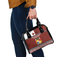 Tongan Culture Shoulder Handbag Ngatu Art Tattoo and Emblem of Tonga