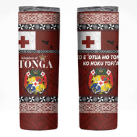 Tongan Culture Skinny Tumbler Ngatu Art Tattoo and Emblem of Tonga