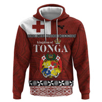 Tongan Culture Zip Hoodie Ngatu Art Tattoo and Emblem of Tonga LT03 Pullover Hoodie Red - Polynesian Pride