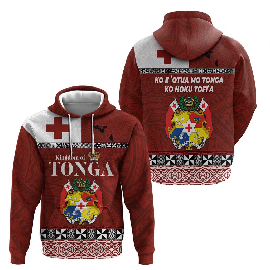 Tongan Culture Zip Hoodie Ngatu Art Tattoo and Emblem of Tonga LT03 - Polynesian Pride