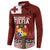 Tongan Christmas Button Sweatshirt Kilisimasi Fiefia with Ngatu Art Tattoo