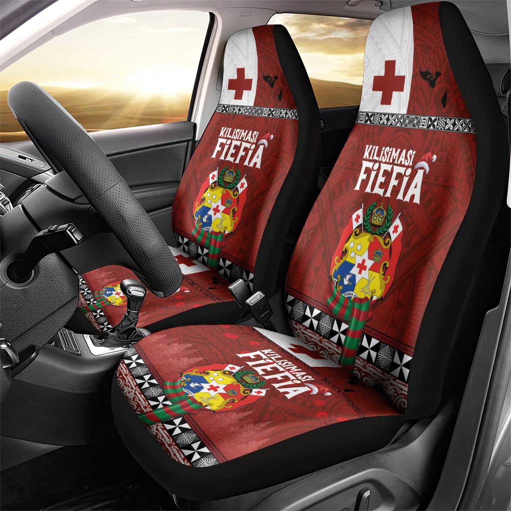Tongan Christmas Car Seat Cover Kilisimasi Fiefia with Ngatu Art Tattoo LT03 - Polynesian Pride