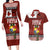 Tongan Christmas Couples Matching Long Sleeve Bodycon Dress and Hawaiian Shirt Kilisimasi Fiefia with Ngatu Art Tattoo