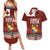 Tongan Christmas Couples Matching Summer Maxi Dress and Hawaiian Shirt Kilisimasi Fiefia with Ngatu Art Tattoo