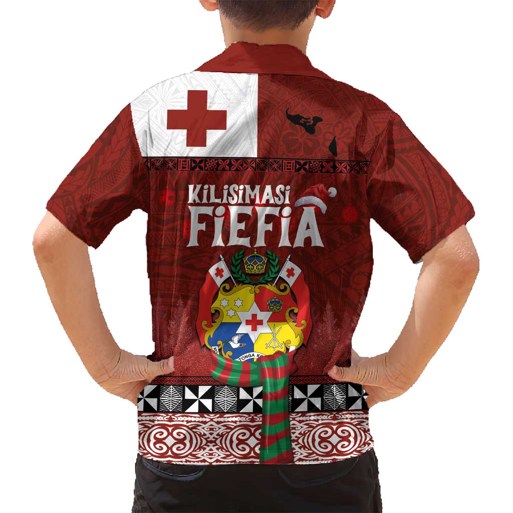 Tongan Christmas Family Matching Long Sleeve Bodycon Dress and Hawaiian Shirt Kilisimasi Fiefia with Ngatu Art Tattoo LT03 - Polynesian Pride