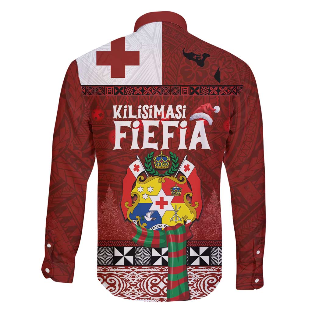 Tongan Christmas Family Matching Long Sleeve Bodycon Dress and Hawaiian Shirt Kilisimasi Fiefia with Ngatu Art Tattoo LT03 - Polynesian Pride