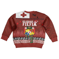 Tongan Christmas Kid Ugly Christmas Sweater Kilisimasi Fiefia with Ngatu Art Tattoo
