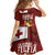 Tongan Christmas Kid Short Sleeve Dress Kilisimasi Fiefia with Ngatu Art Tattoo