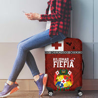 Tongan Christmas Luggage Cover Kilisimasi Fiefia with Ngatu Art Tattoo LT03 - Polynesian Pride