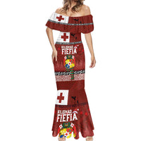 Tongan Christmas Mermaid Dress Kilisimasi Fiefia with Ngatu Art Tattoo LT03 - Polynesian Pride