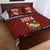 Tongan Christmas Quilt Bed Set Kilisimasi Fiefia with Ngatu Art Tattoo