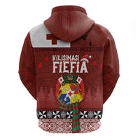 Tongan Christmas Zip Hoodie Kilisimasi Fiefia with Ngatu Art Tattoo LT03 - Polynesian Pride