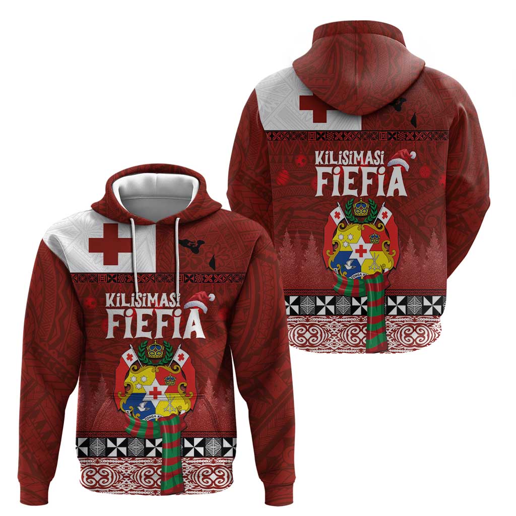 Tongan Christmas Zip Hoodie Kilisimasi Fiefia with Ngatu Art Tattoo LT03 - Polynesian Pride